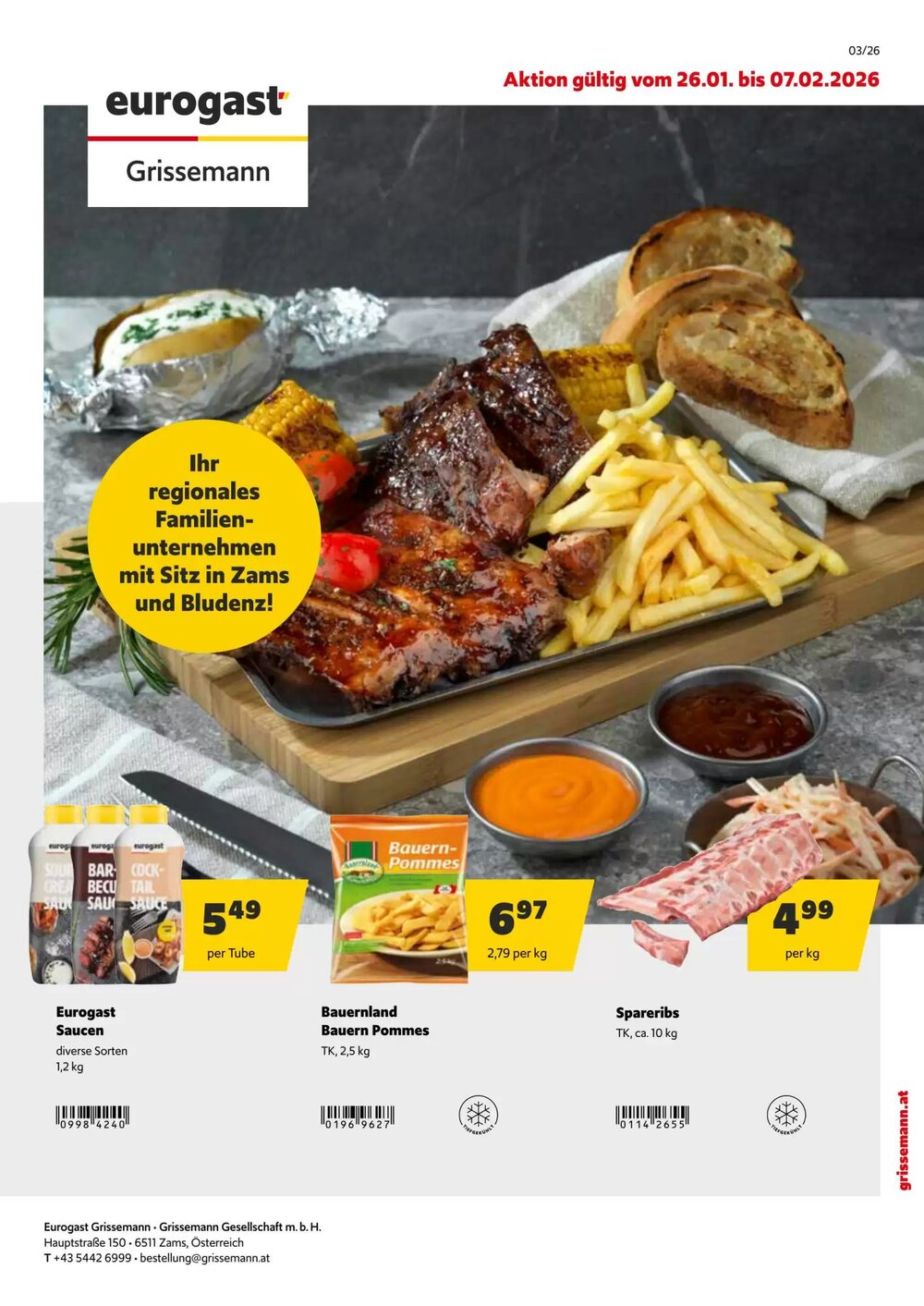 Eurogast Grissemann Flugblatt (ab 26.01.2026) - Angebote und Prospekt - Seite 1