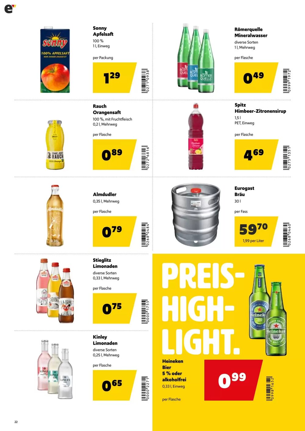 Eurogast Grissemann Flugblatt (ab 26.01.2026) - Angebote und Prospekt - Seite 22