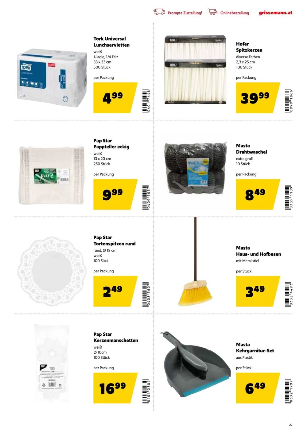 Eurogast Grissemann Flugblatt (ab 26.01.2026) - Angebote und Prospekt - Seite 27