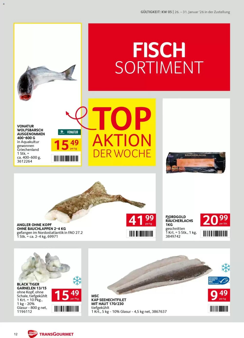 Transgourmet Flugblatt (ab 26.01.2026) - Angebote und Prospekt - Seite 12