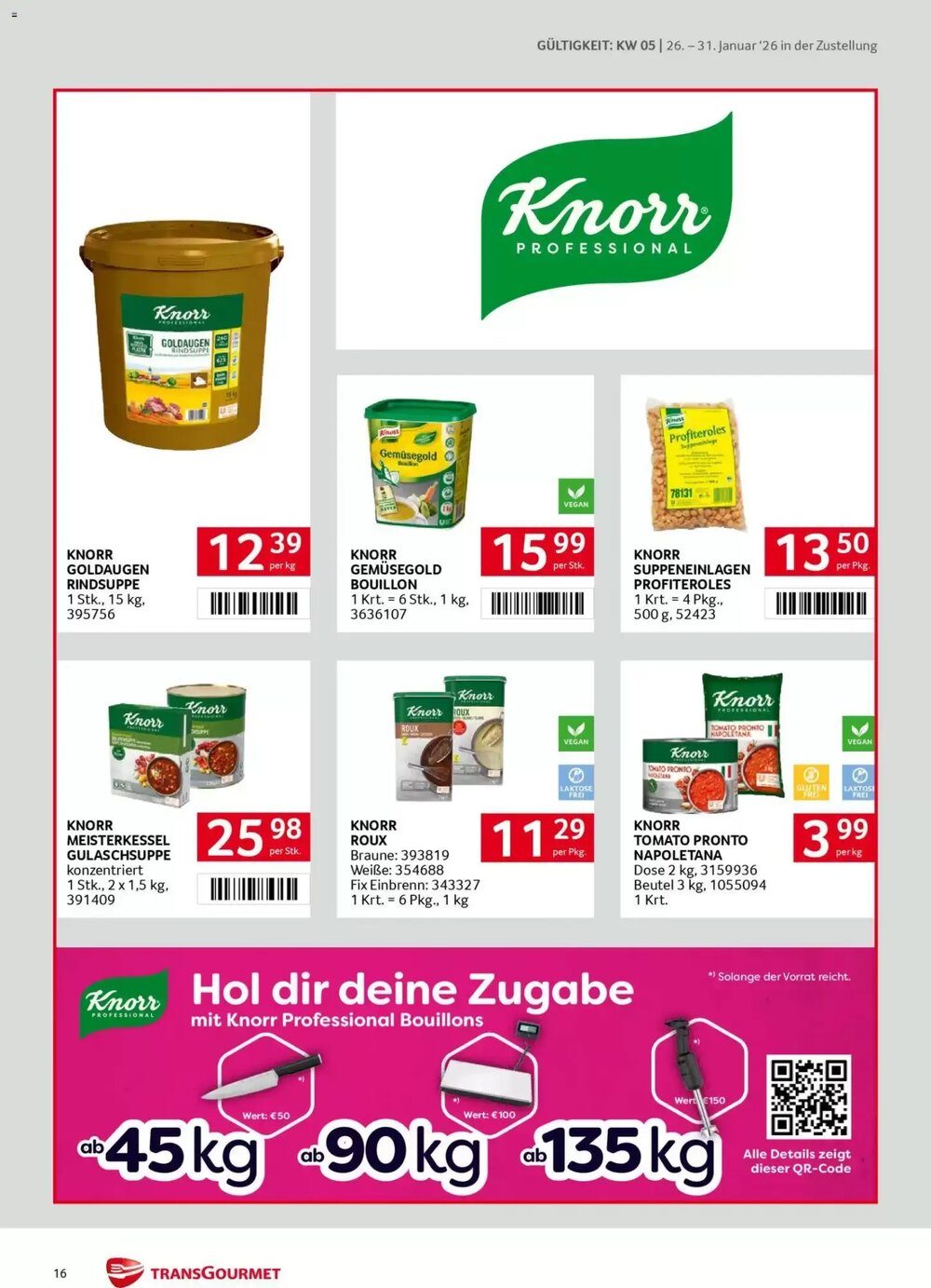 Transgourmet Flugblatt (ab 26.01.2026) - Angebote und Prospekt - Seite 16
