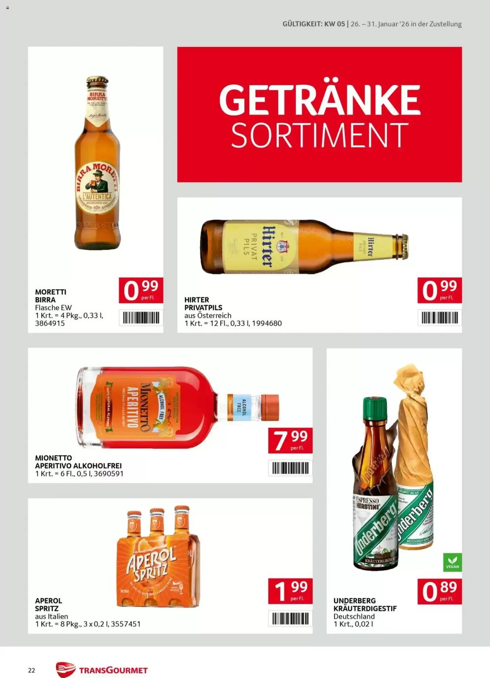 Transgourmet Flugblatt (ab 26.01.2026) - Angebote und Prospekt - Seite 22