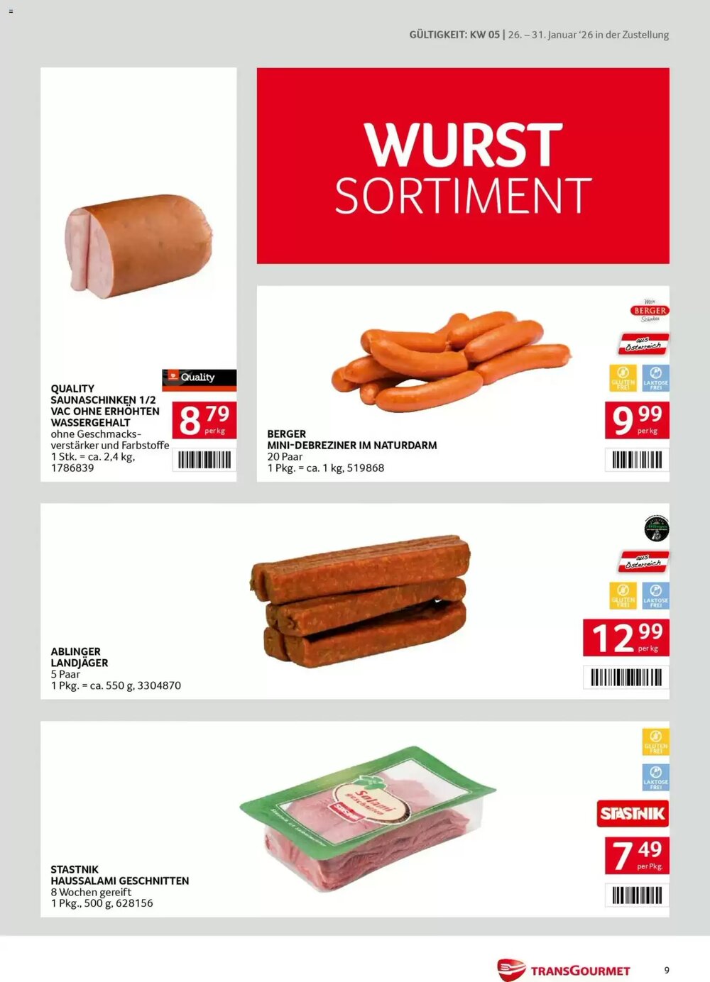 Transgourmet Flugblatt (ab 26.01.2026) - Angebote und Prospekt - Seite 9