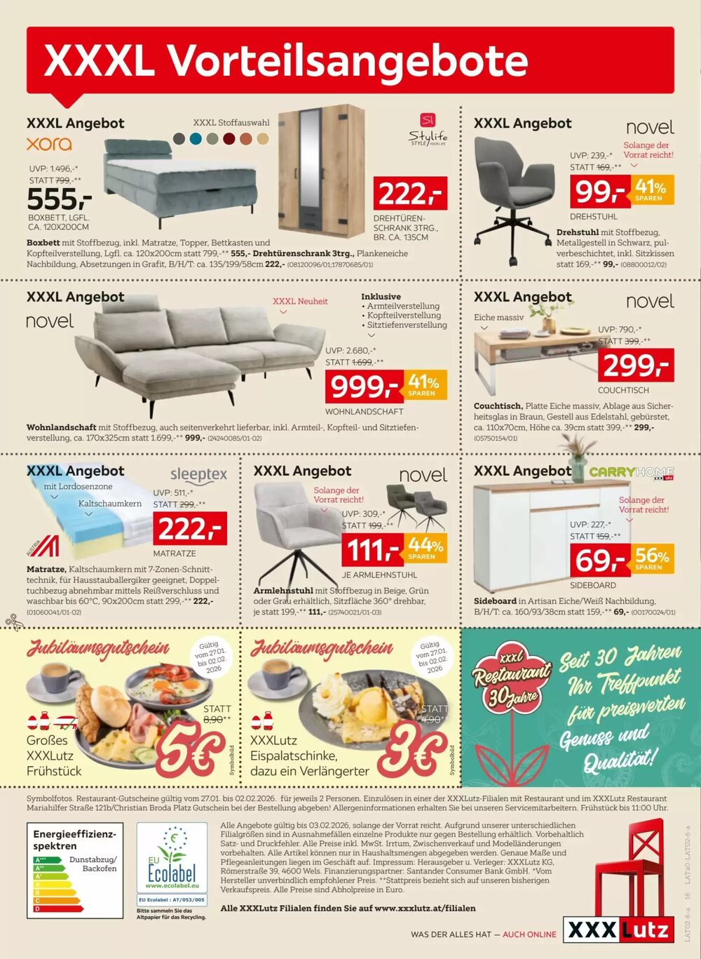 XXXLutz Flugblatt (ab 27.01.2026) - Angebote und Prospekt - Seite 16