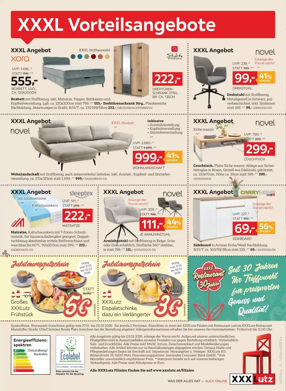 XXXLutz Flugblatt (ab 27.01.2026) - Angebote und Prospekt - Seite 16