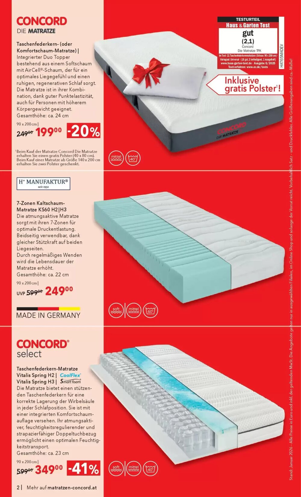 Matratzen Concord Flugblatt (ab 28.01.2026) - Angebote und Prospekt - Seite 2