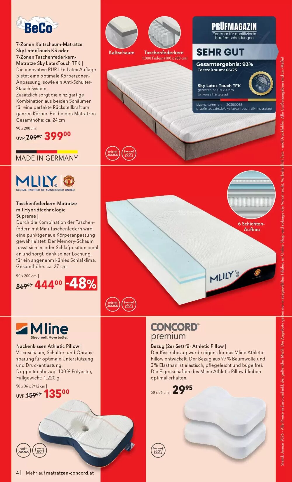 Matratzen Concord Flugblatt (ab 28.01.2026) - Angebote und Prospekt - Seite 4