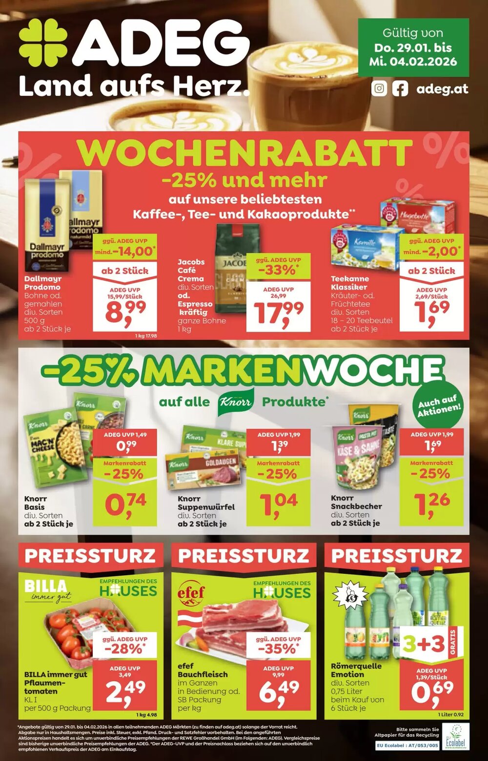 ADEG Flugblatt (ab 29.01.2026) - Angebote und Prospekt - Seite 1