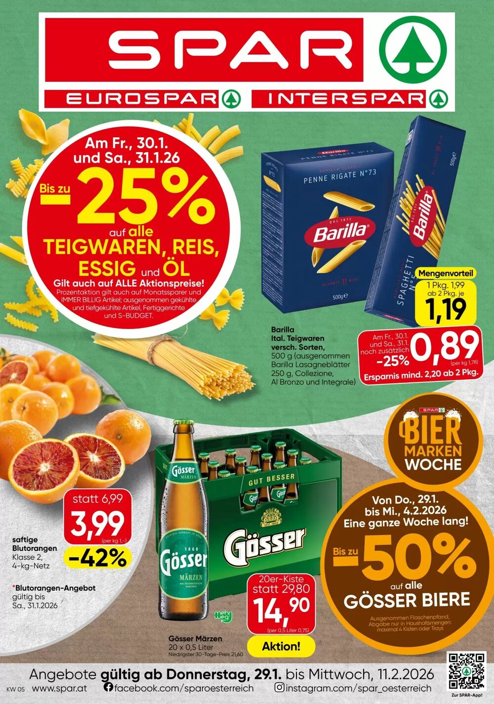 Spar Flugblatt (ab 29.01.2026) - Angebote und Prospekt - Seite 1