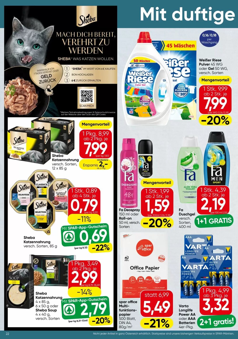 Spar Flugblatt (ab 29.01.2026) - Angebote und Prospekt - Seite 22