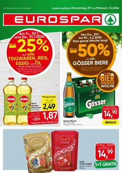 Eurospar Flugblatt (ab 29.01.2026) - Angebote und Prospekt