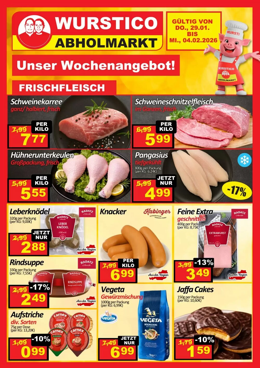 Wurstico Flugblatt (ab 29.01.2026) - Angebote und Prospekt - Seite 1