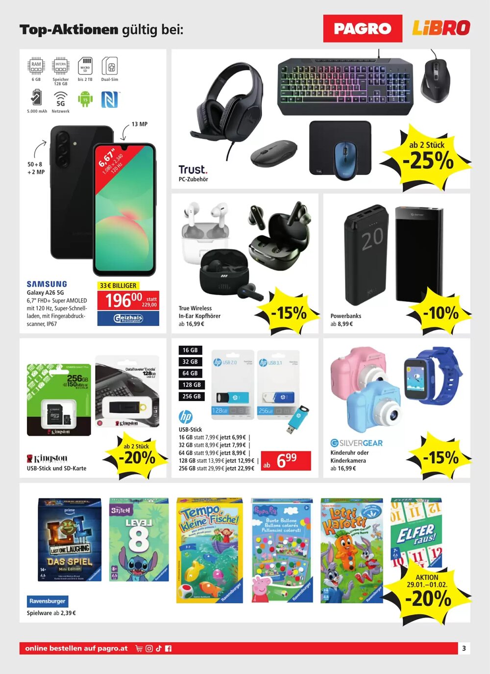 Pagro Diskont Flugblatt (ab 29.01.2026) - Angebote und Prospekt - Seite 3