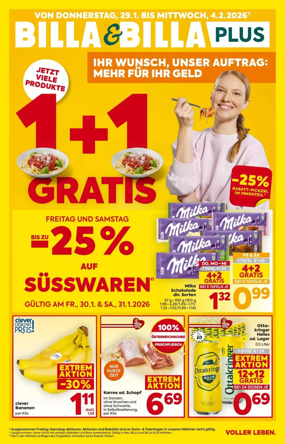 Billa Flugblatt (ab 29.01.2026) - Angebote und Prospekt - Seite 1