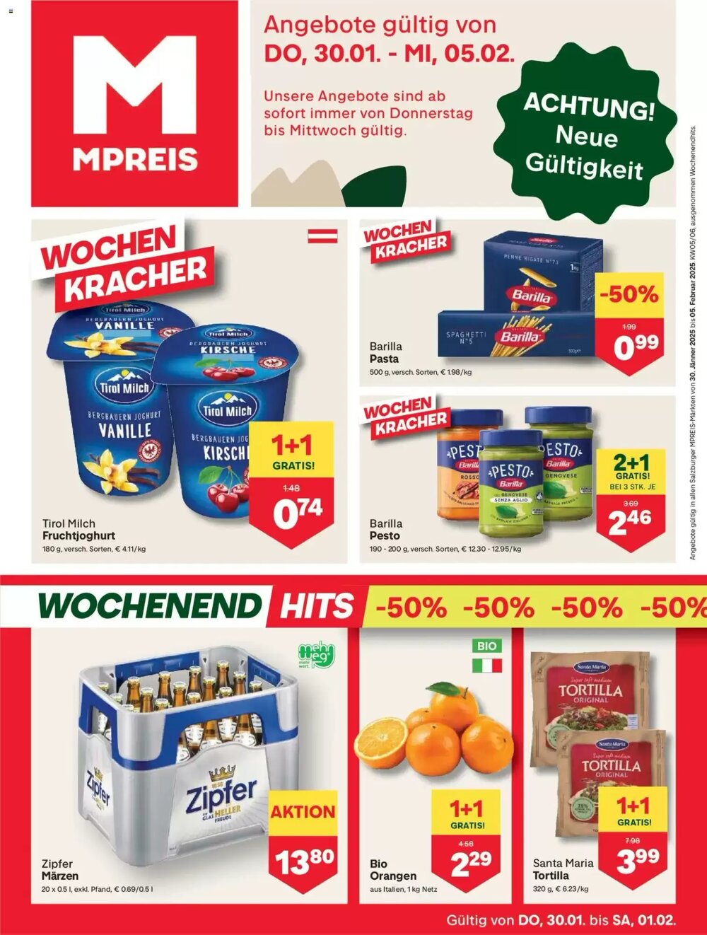 MPreis Flugblatt (ab 30.01.2026) - Angebote und Prospekt - Seite 1
