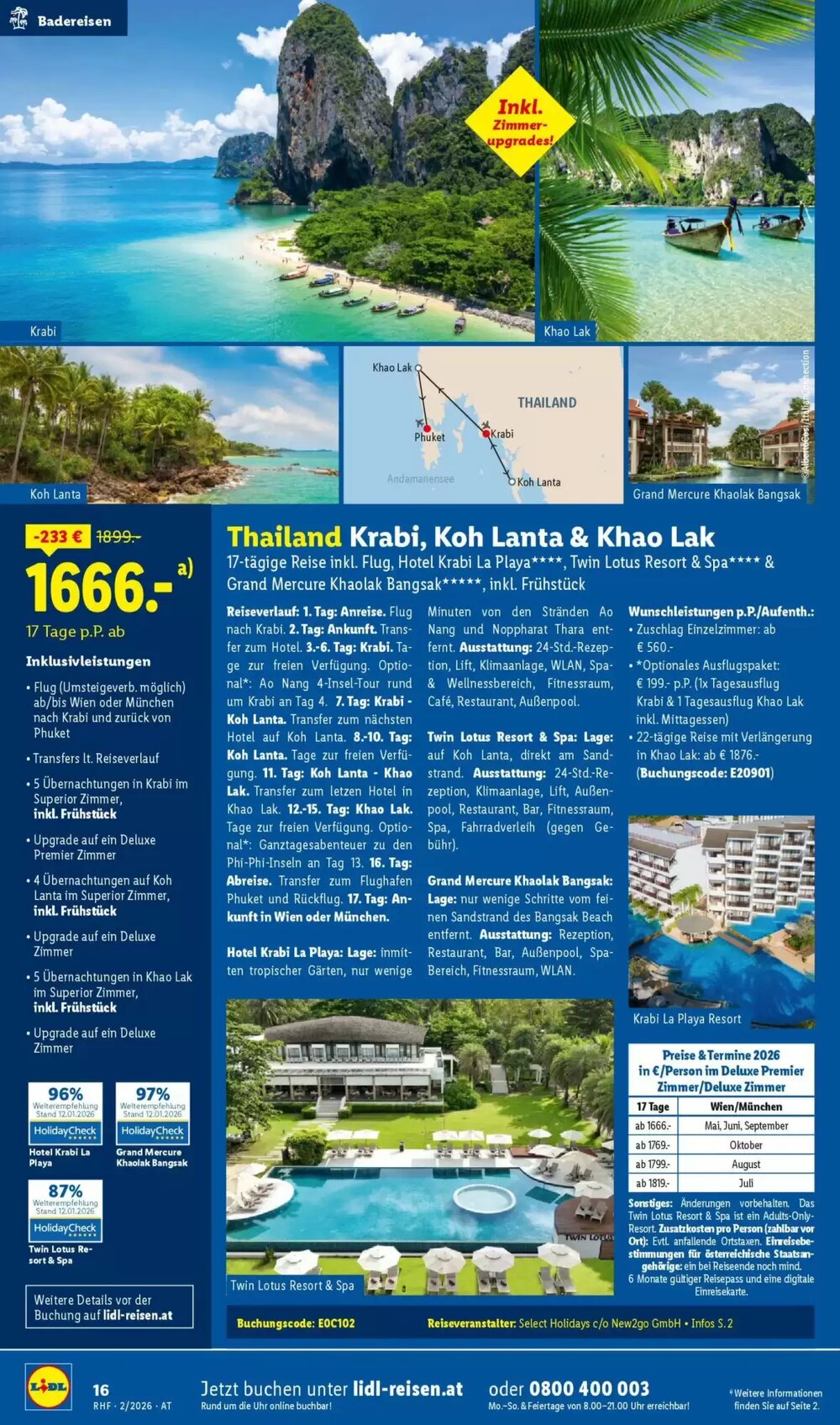 Lidl Reisen Flugblatt (ab 30.01.2026) - Angebote und Prospekt - Seite 16