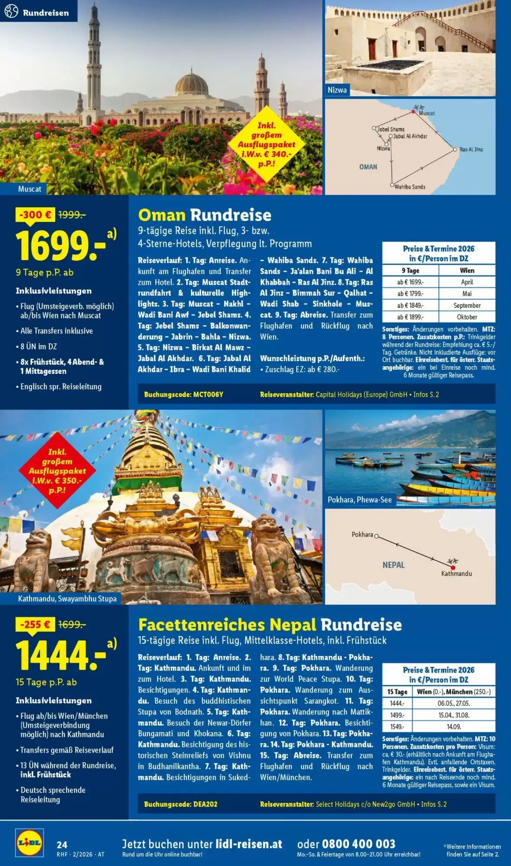 Lidl Reisen Flugblatt (ab 30.01.2026) - Angebote und Prospekt - Seite 24
