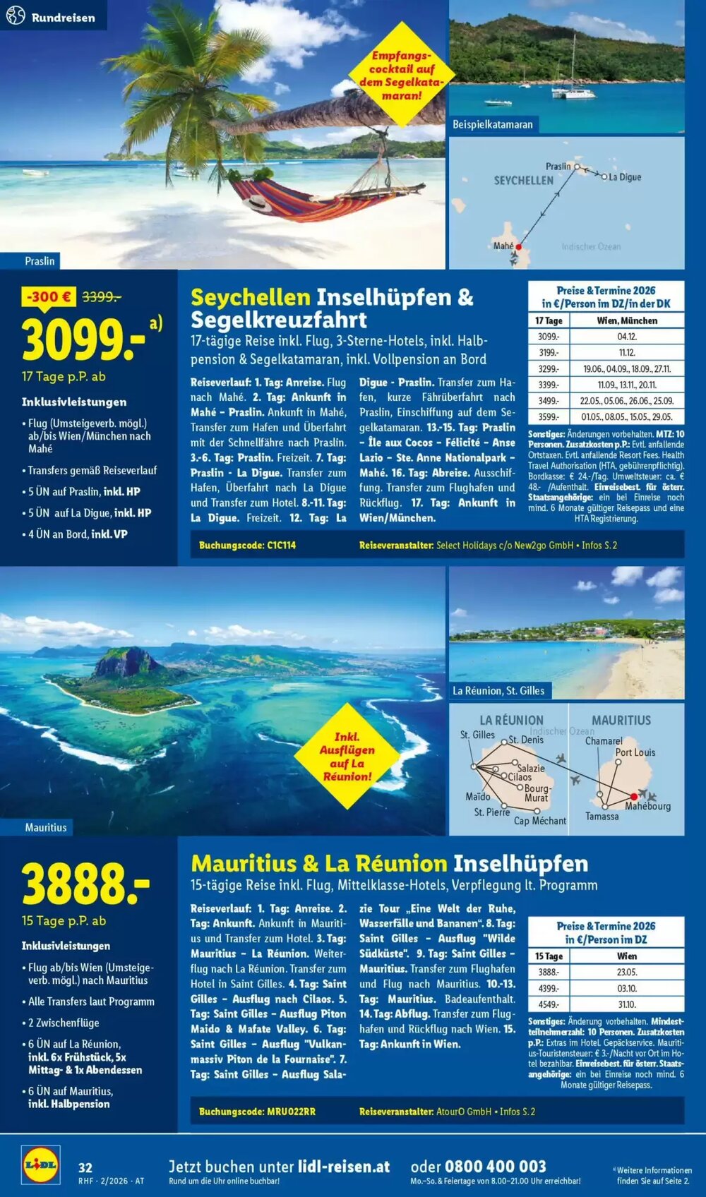 Lidl Reisen Flugblatt (ab 30.01.2026) - Angebote und Prospekt - Seite 32