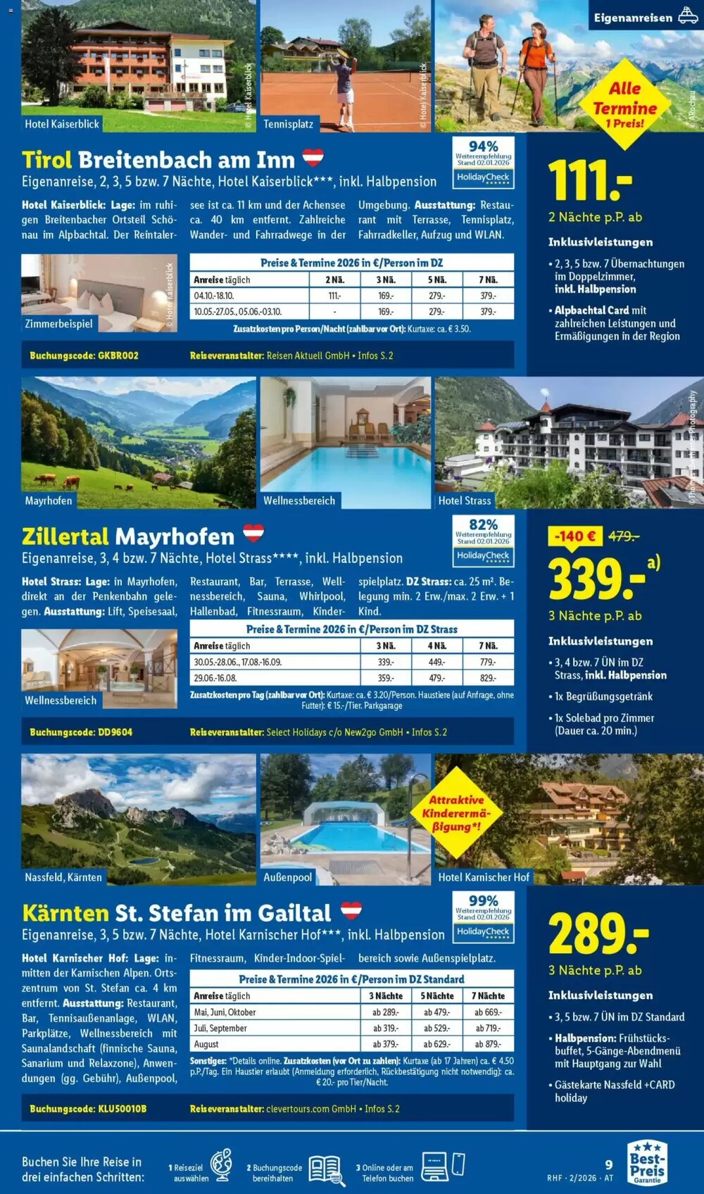 Lidl Reisen Flugblatt (ab 30.01.2026) - Angebote und Prospekt - Seite 9