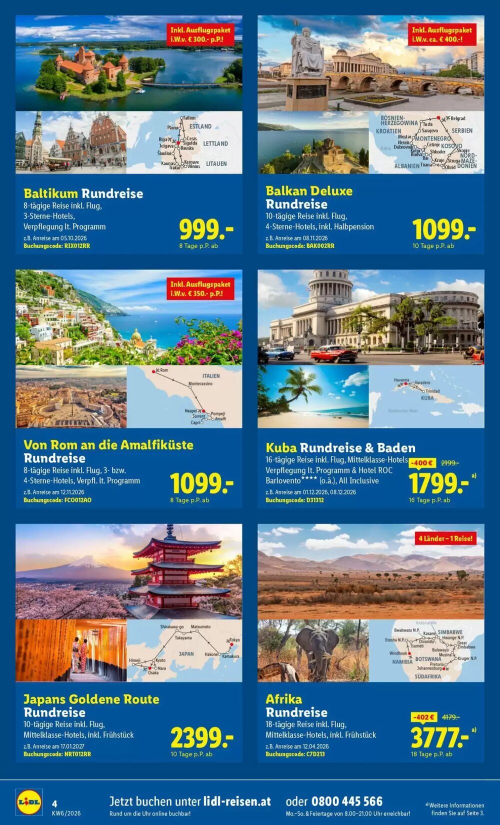 Lidl Reisen Flugblatt (ab 02.02.2026) - Angebote und Prospekt - Seite 4