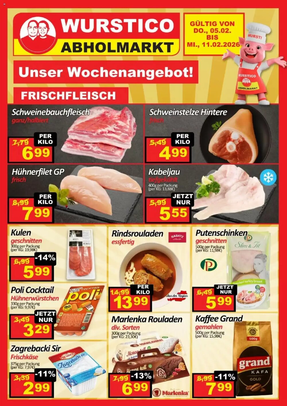 Wurstico Flugblatt (ab 05.02.2026) - Angebote und Prospekt - Seite 1