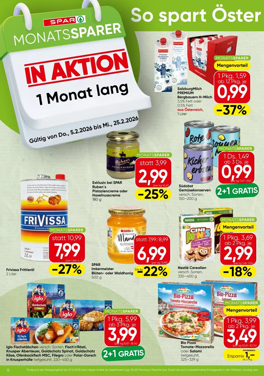Spar Flugblatt (ab 05.02.2026) - Angebote und Prospekt - Seite 12