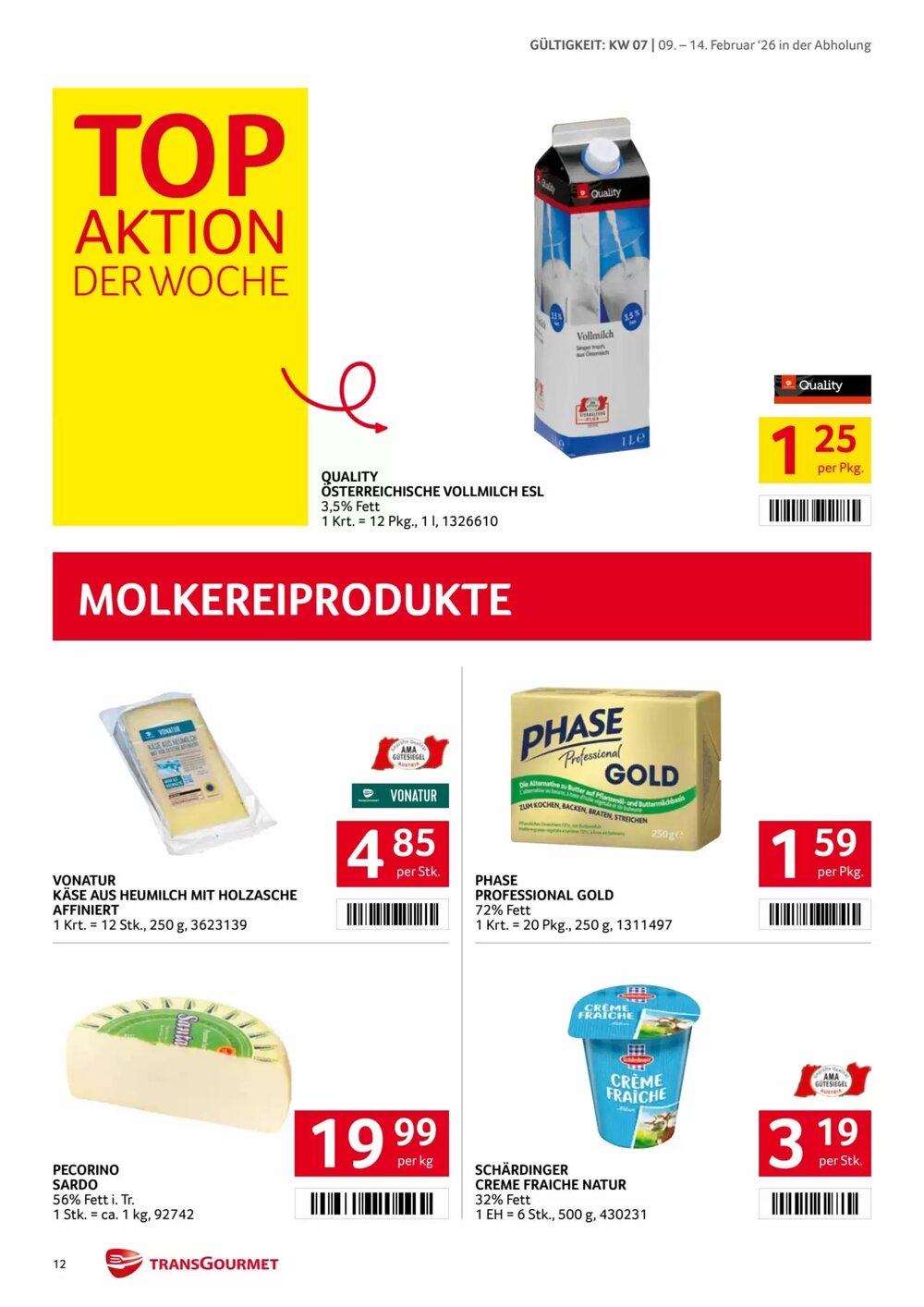 Transgourmet Flugblatt (ab 09.02.2026) - Angebote und Prospekt - Seite 12