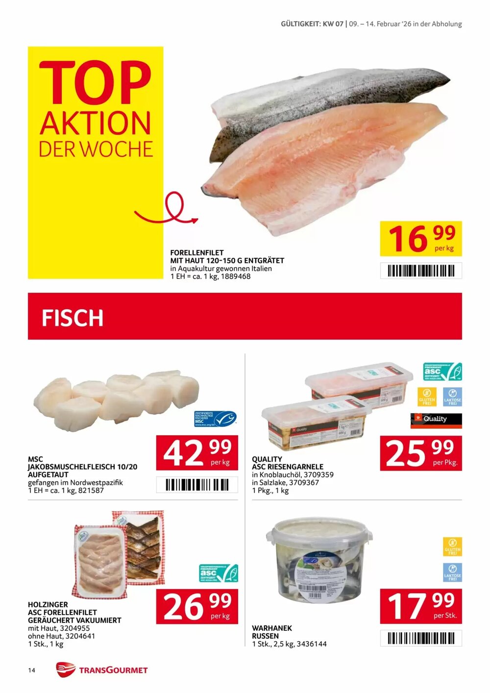 Transgourmet Flugblatt (ab 09.02.2026) - Angebote und Prospekt - Seite 14