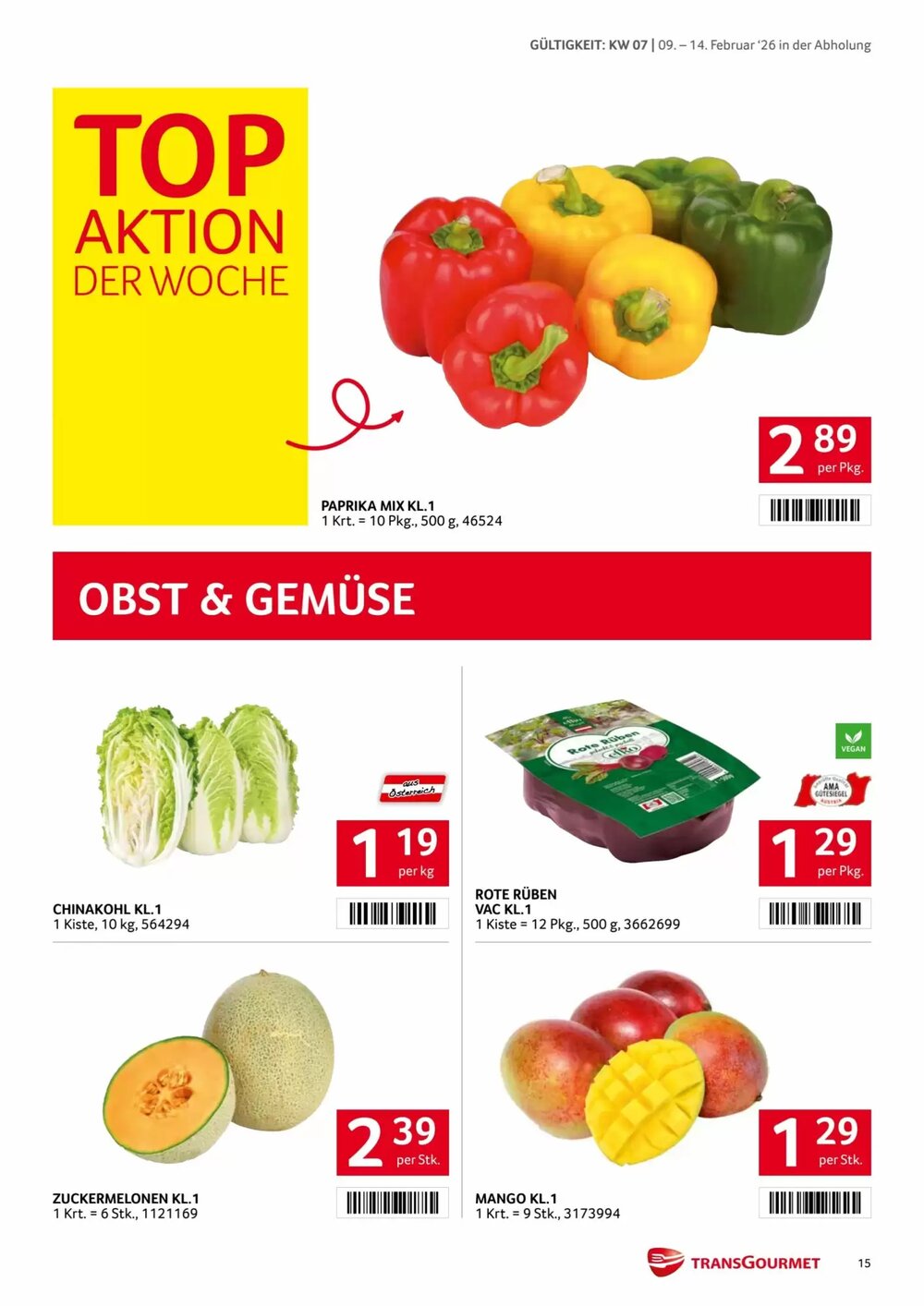 Transgourmet Flugblatt (ab 09.02.2026) - Angebote und Prospekt - Seite 15