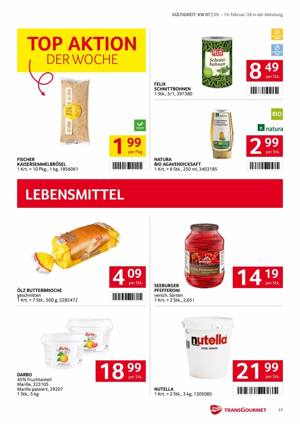 Transgourmet Flugblatt (ab 09.02.2026) - Angebote und Prospekt - Seite 17