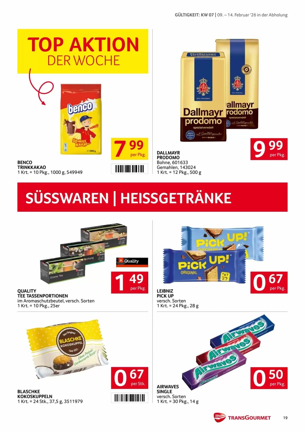 Transgourmet Flugblatt (ab 09.02.2026) - Angebote und Prospekt - Seite 19
