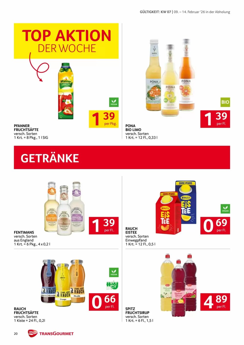 Transgourmet Flugblatt (ab 09.02.2026) - Angebote und Prospekt - Seite 20