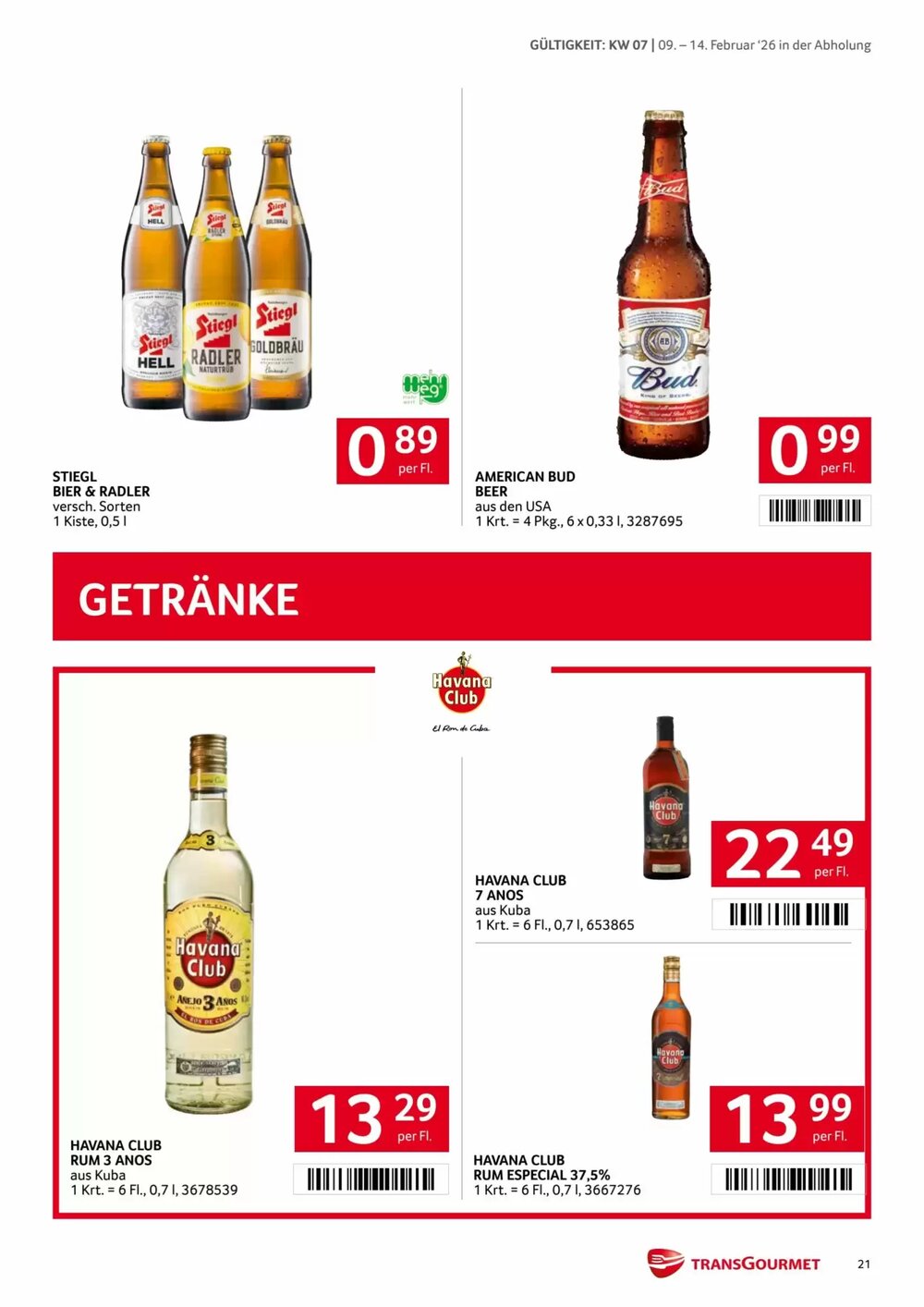 Transgourmet Flugblatt (ab 09.02.2026) - Angebote und Prospekt - Seite 21