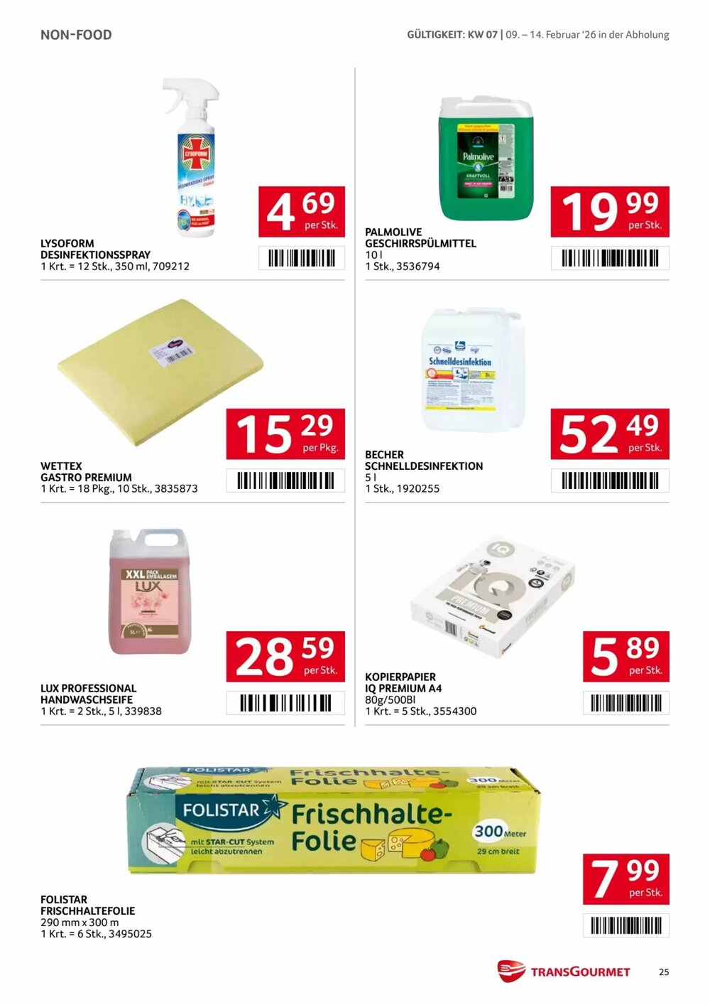 Transgourmet Flugblatt (ab 09.02.2026) - Angebote und Prospekt - Seite 25