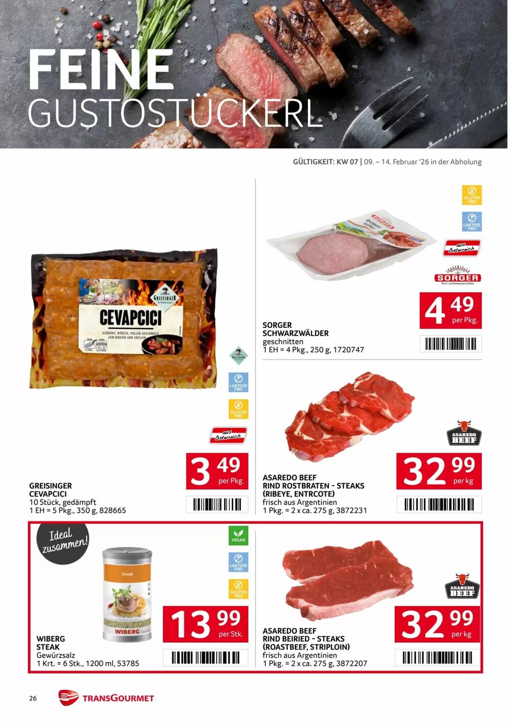 Transgourmet Flugblatt (ab 09.02.2026) - Angebote und Prospekt - Seite 26