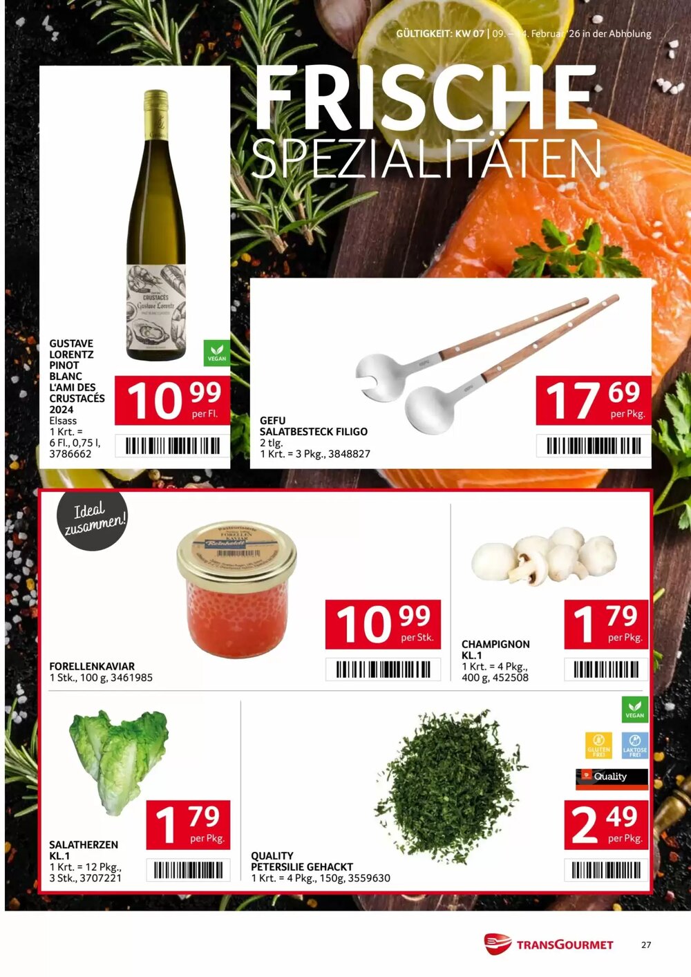Transgourmet Flugblatt (ab 09.02.2026) - Angebote und Prospekt - Seite 27