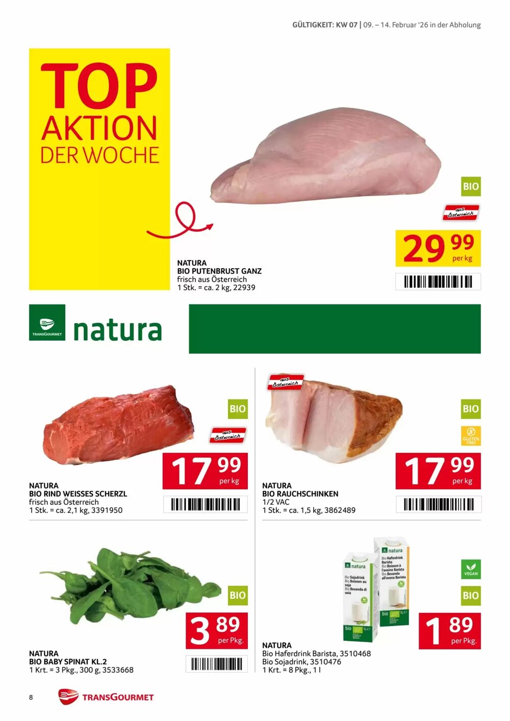 Transgourmet Flugblatt (ab 09.02.2026) - Angebote und Prospekt - Seite 8