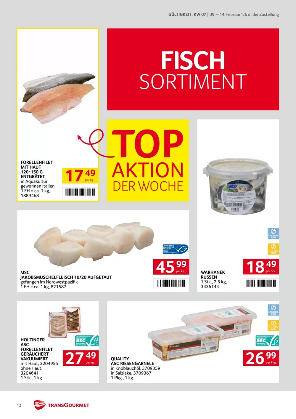 Transgourmet Flugblatt (ab 09.02.2026) - Angebote und Prospekt - Seite 12