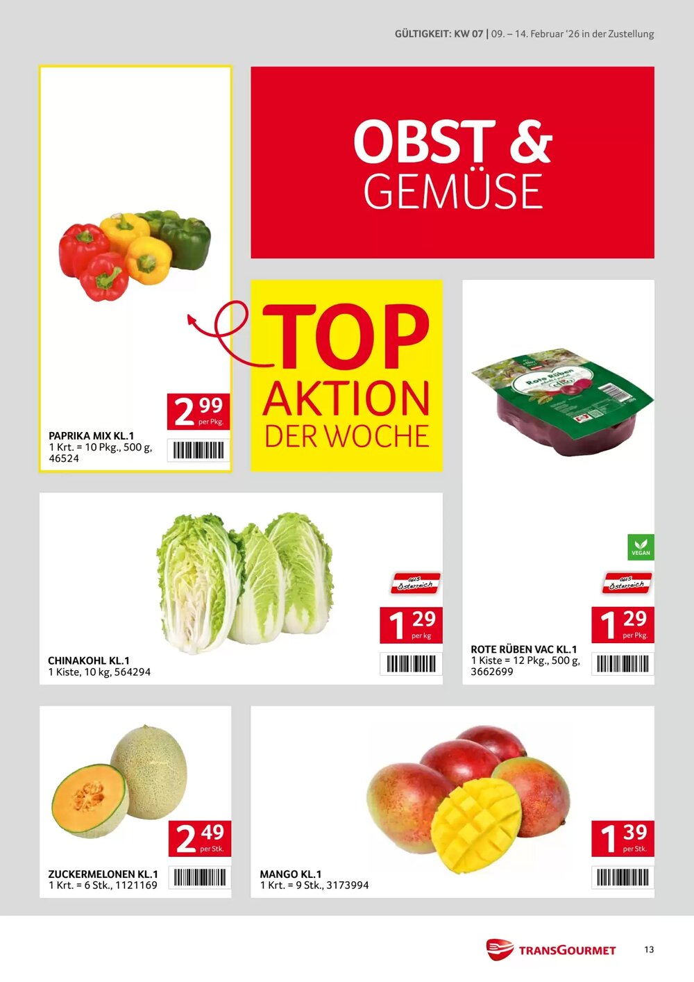Transgourmet Flugblatt (ab 09.02.2026) - Angebote und Prospekt - Seite 13