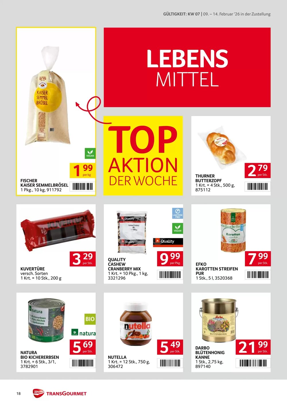 Transgourmet Flugblatt (ab 09.02.2026) - Angebote und Prospekt - Seite 18