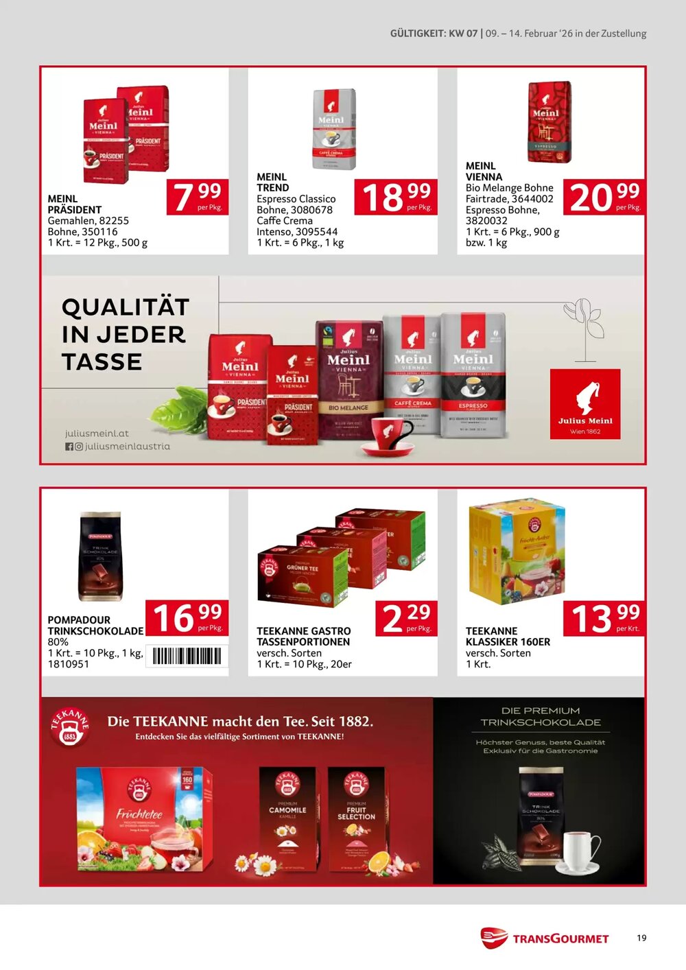 Transgourmet Flugblatt (ab 09.02.2026) - Angebote und Prospekt - Seite 19