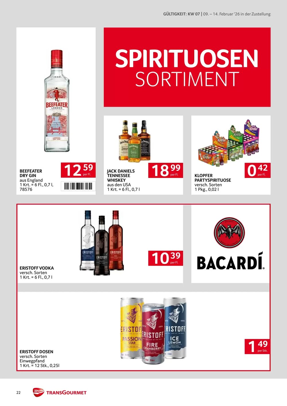 Transgourmet Flugblatt (ab 09.02.2026) - Angebote und Prospekt - Seite 22