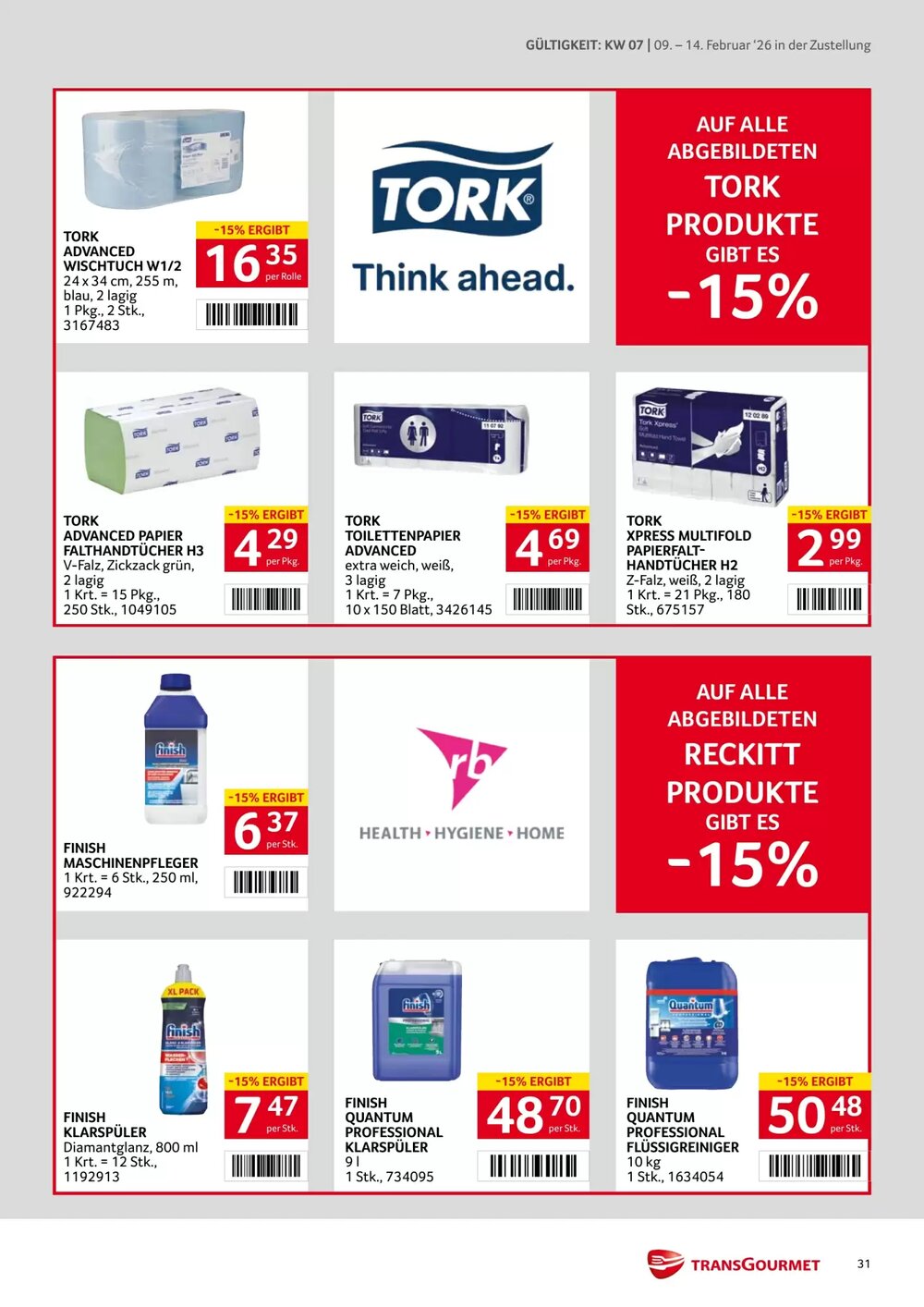 Transgourmet Flugblatt (ab 09.02.2026) - Angebote und Prospekt - Seite 31