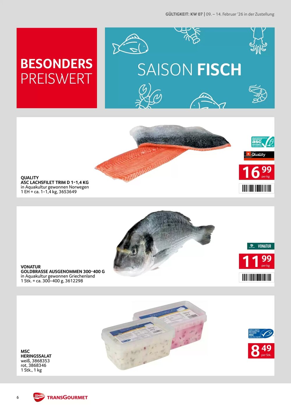 Transgourmet Flugblatt (ab 09.02.2026) - Angebote und Prospekt - Seite 6