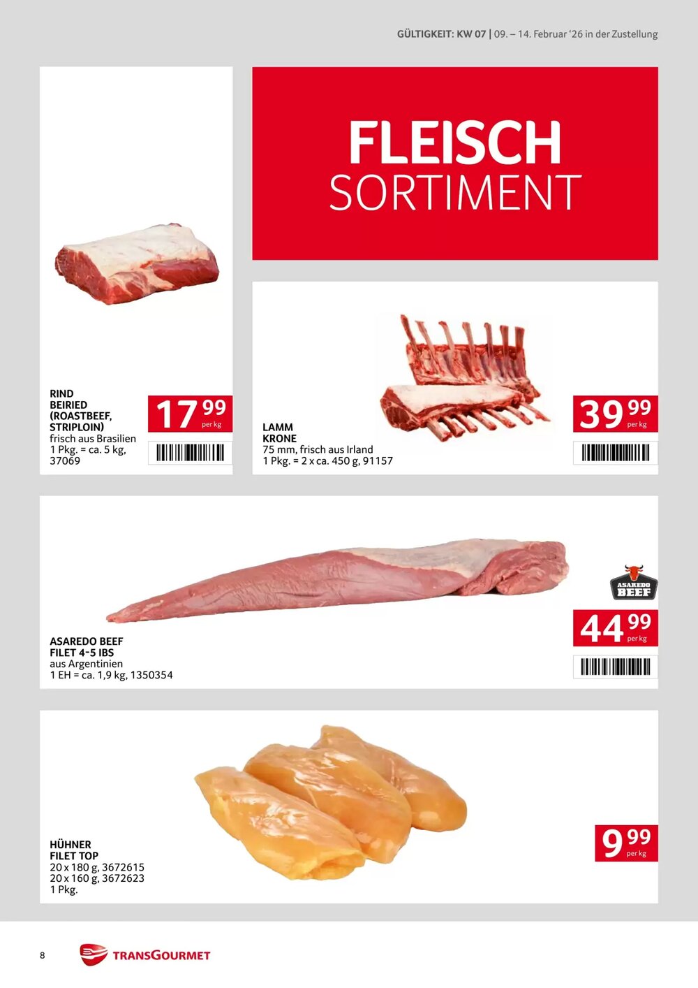 Transgourmet Flugblatt (ab 09.02.2026) - Angebote und Prospekt - Seite 8