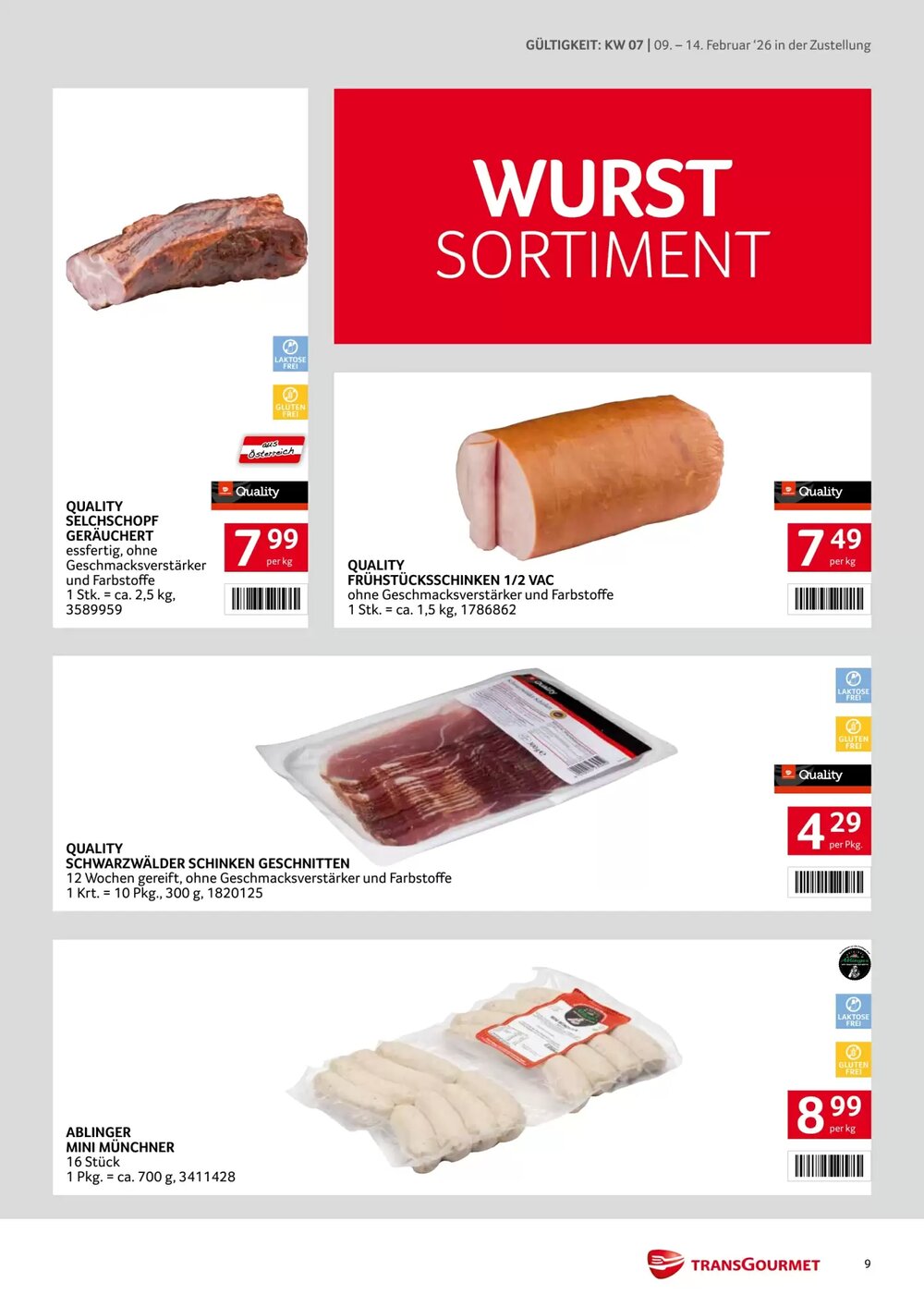 Transgourmet Flugblatt (ab 09.02.2026) - Angebote und Prospekt - Seite 9