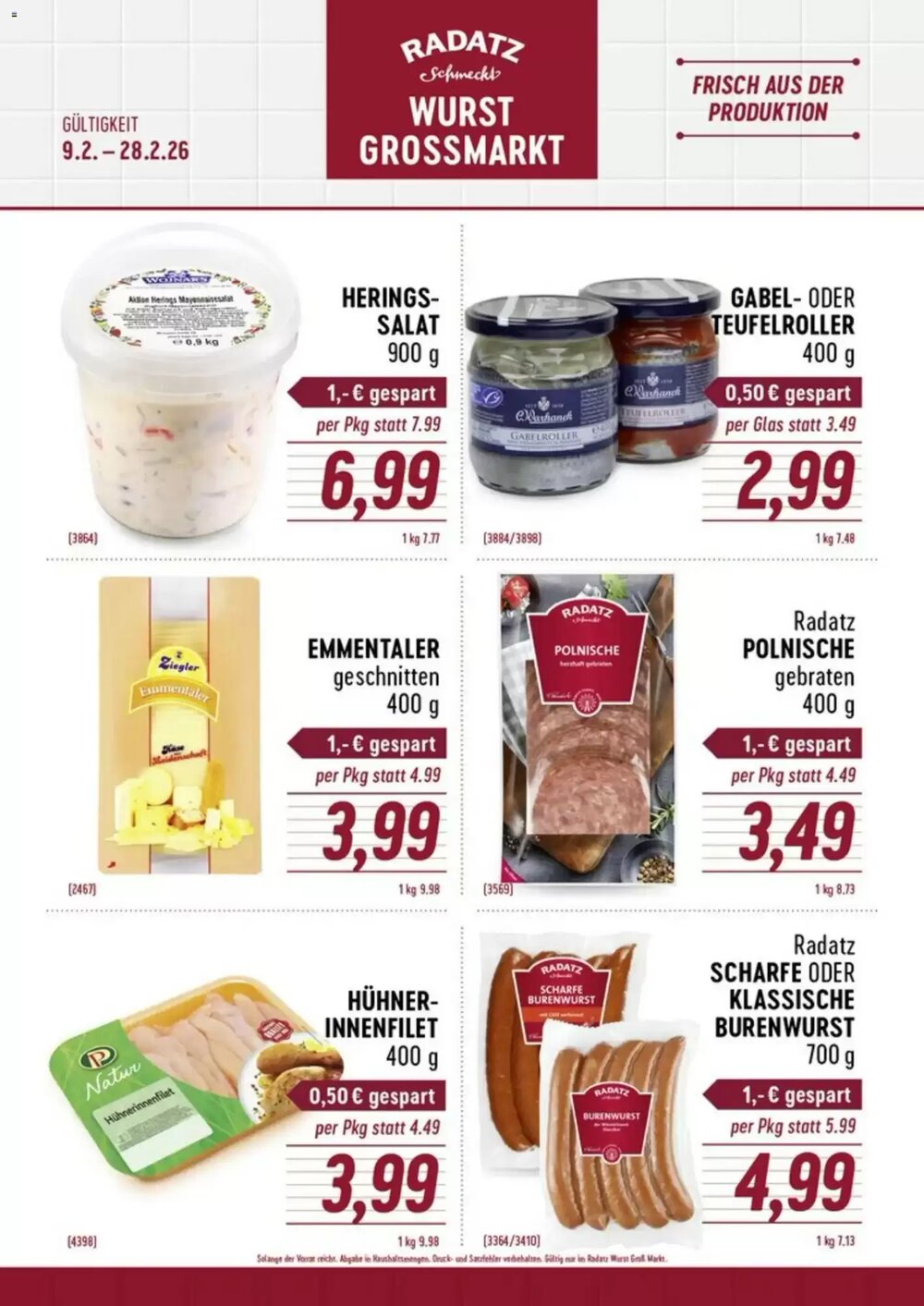 Radatz Flugblatt (ab 09.02.2026) - Angebote und Prospekt - Seite 1