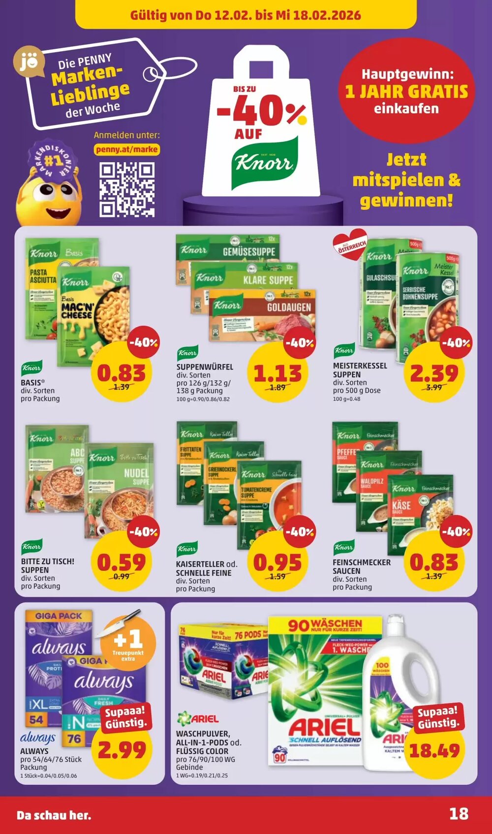 PENNY Flugblatt (ab 12.02.2026) - Angebote und Prospekt - Seite 18