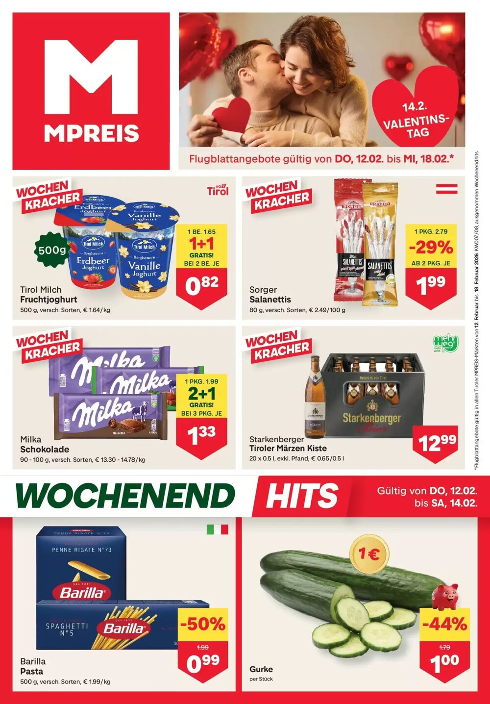 MPreis Flugblatt (ab 12.02.2026) - Angebote und Prospekt - Seite 1