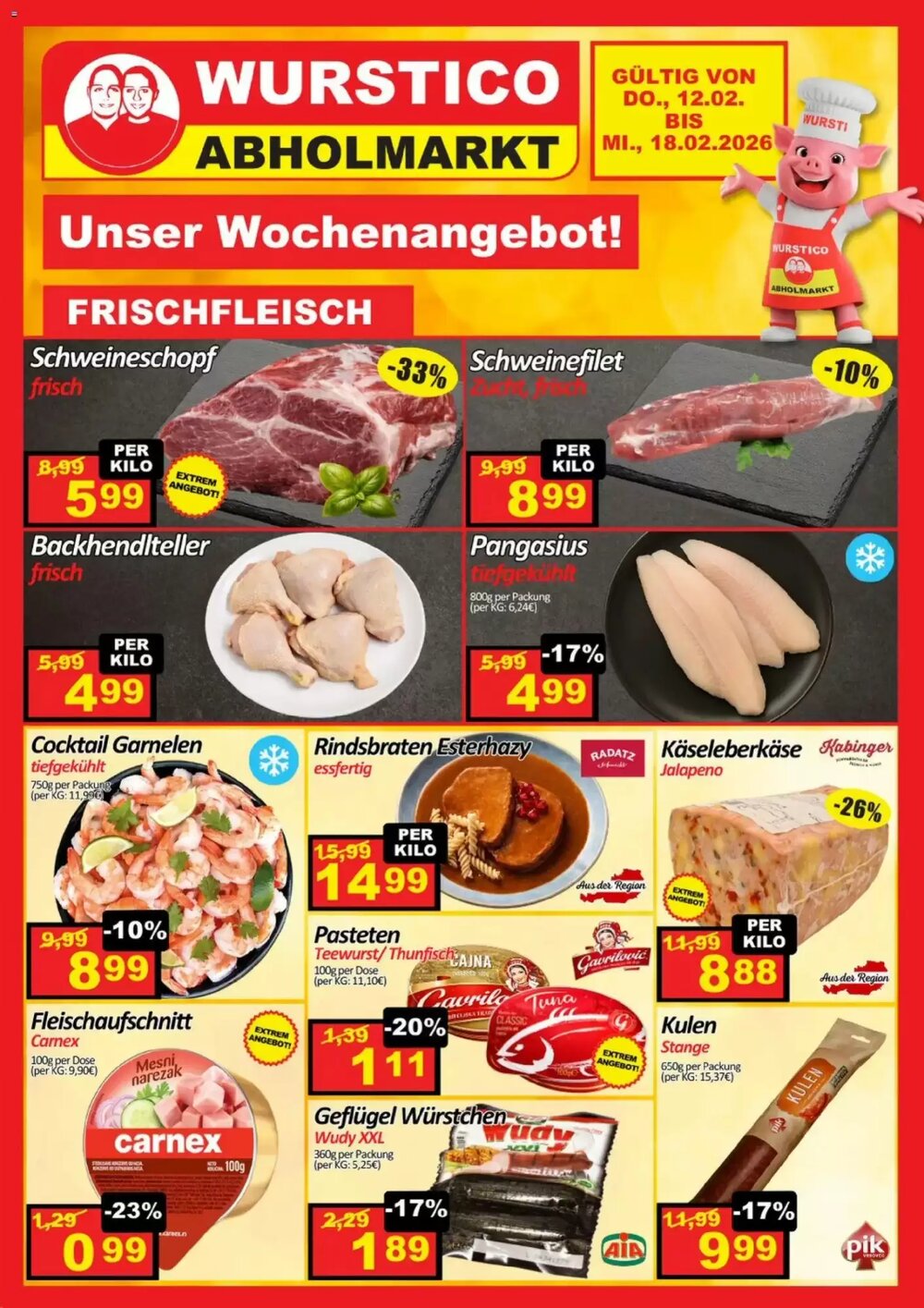 Wurstico Flugblatt (ab 12.02.2026) - Angebote und Prospekt - Seite 1